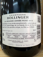 Champagne La Grande Année Rosé Bollinger 2015