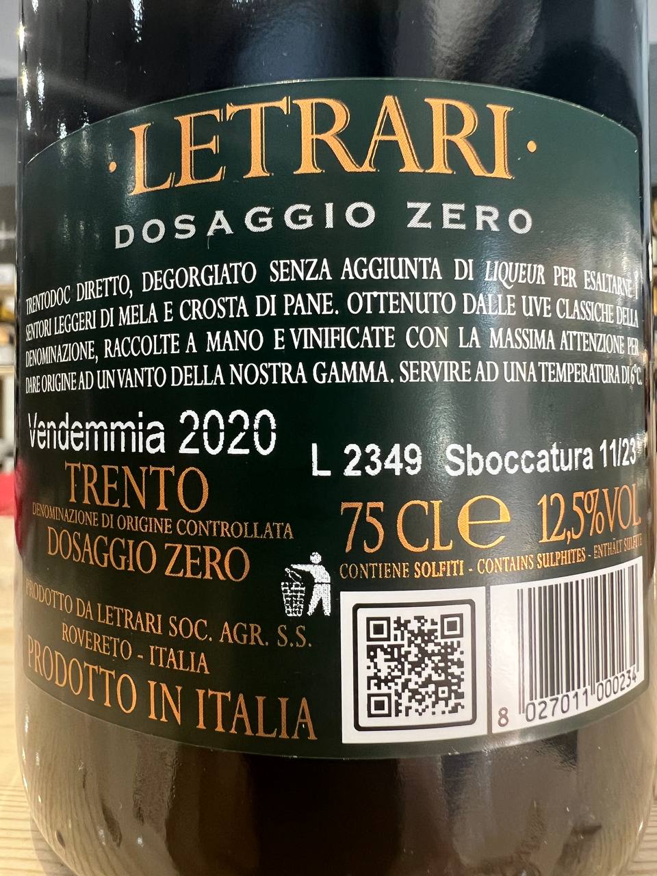 Letrari Dosaggio Zero Trento DOC