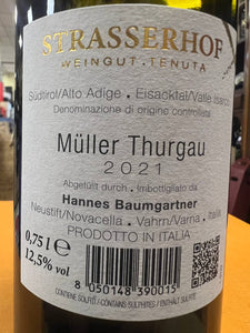Müller Thurgau 2021 Strasserhof  Valle Isarco DOC Alto Adige