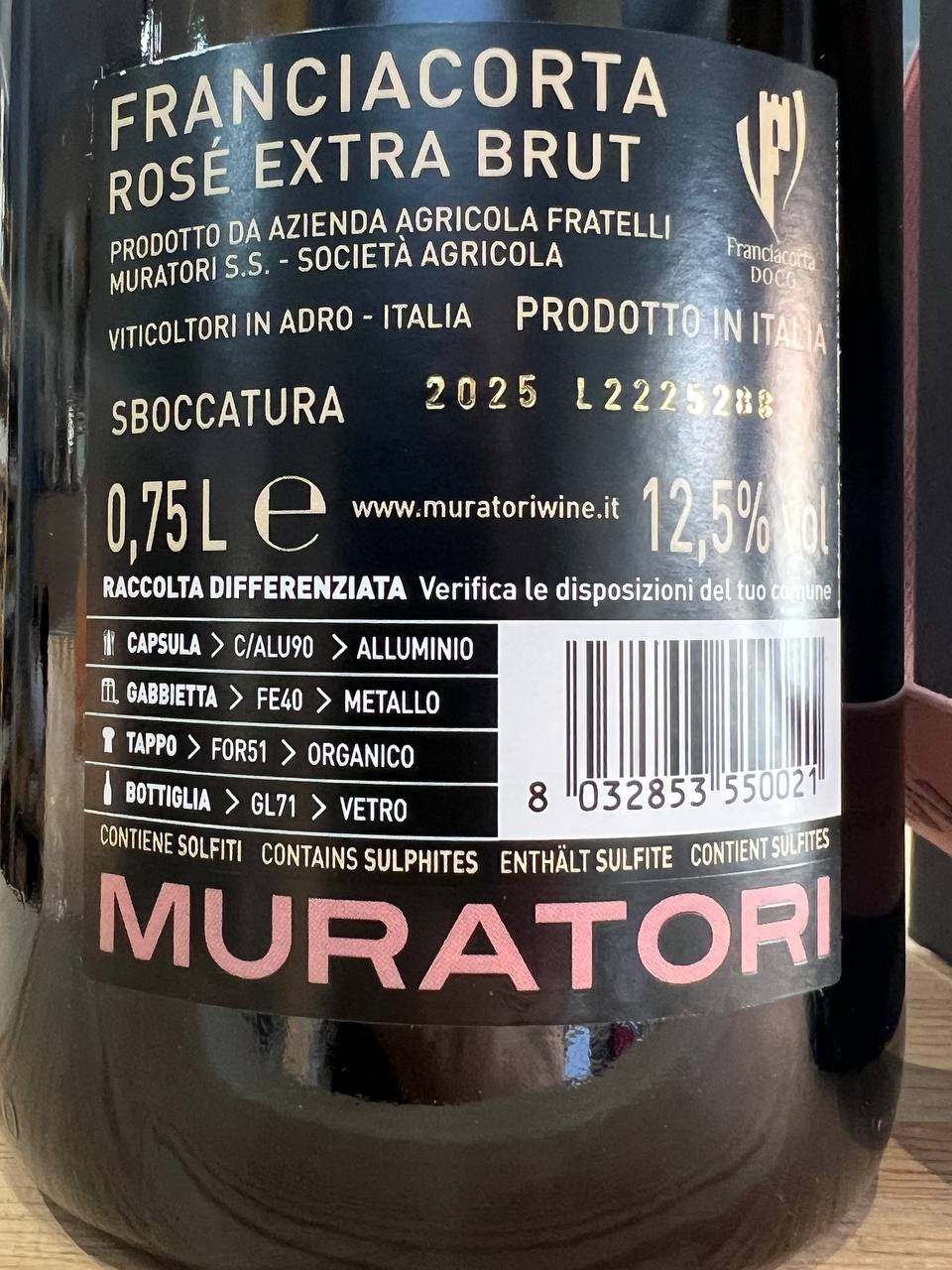 Franciacorta Rosé Muratori - Astucciato