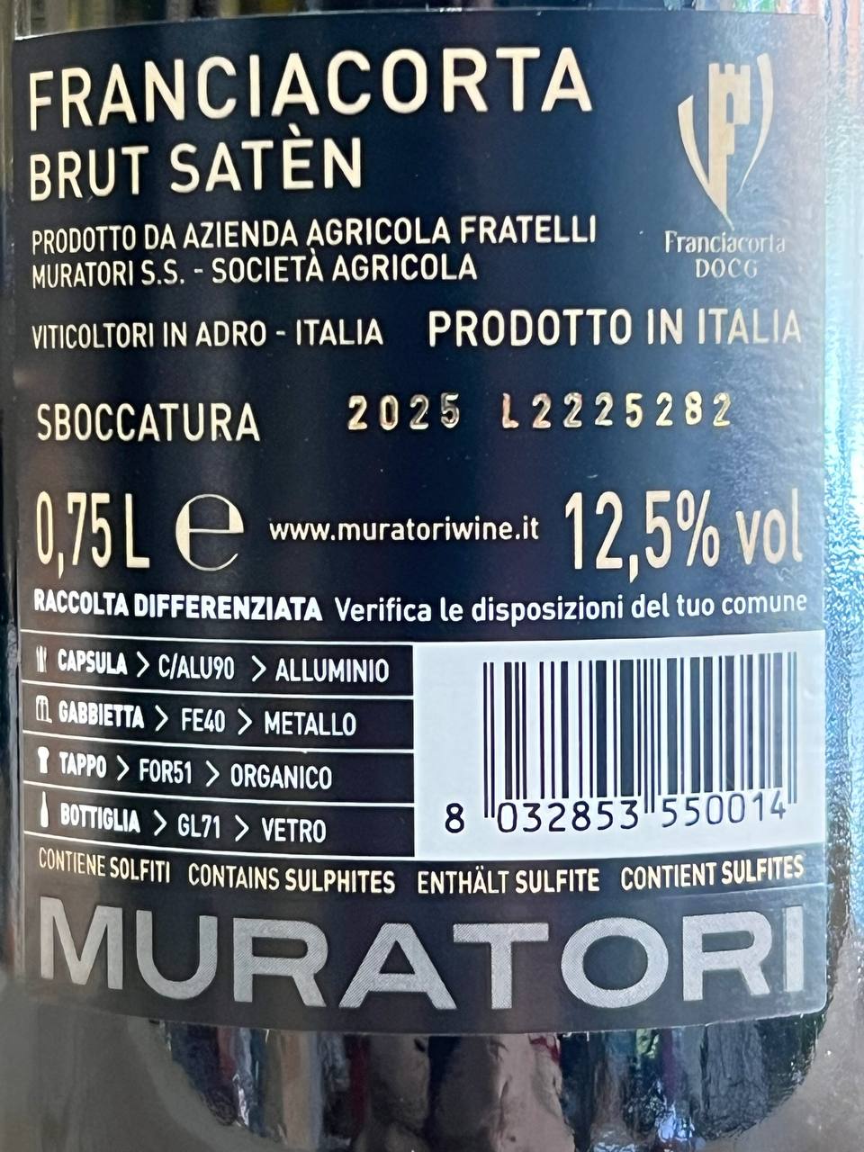 Muratori Franciacorta Satèn - Astucciato