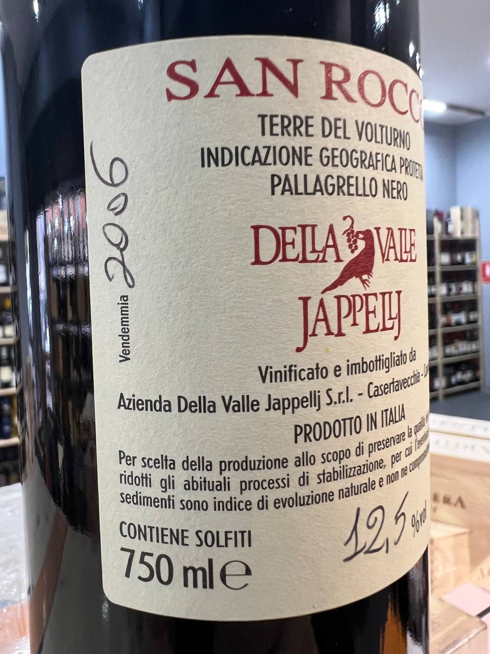 San Rocco 2006 Pallagrello Rosso Della Valle Jappellj