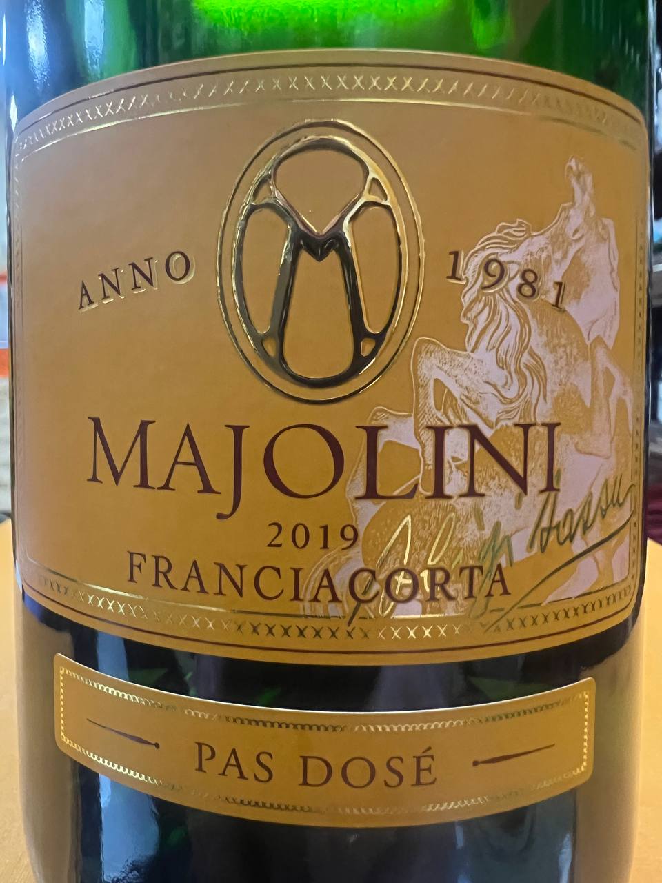 Franciacorta Pas Dosè Millesimato 2019 Majolini "Aligi Sassu"