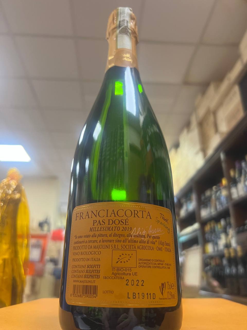 Franciacorta Pas Dosè Millesimato 2019 Majolini "Aligi Sassu"