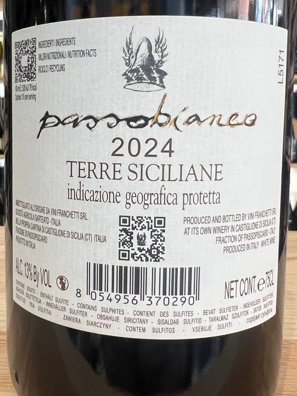 Passobianco 2024 - Terre Siciliane IGP Passopisciaro