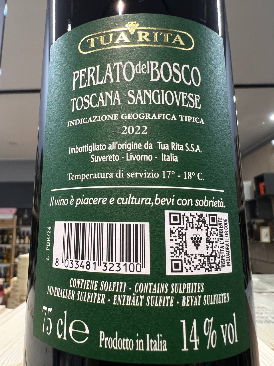 Tua Rita Perlato del Bosco Rosso Sangiovese 2022