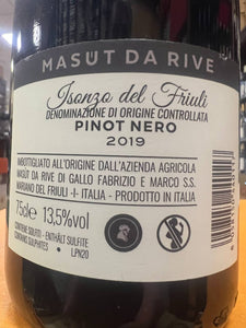 Pinot Nero Masùt da Rive 2019