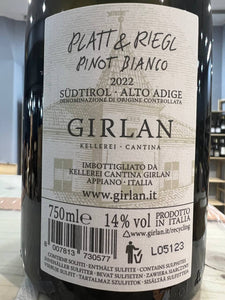 Girlan Platt & Riegl Pinot Bianco 2022