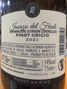 Pinot Grigio Masut Da Rive 2021 - Isonzo Del Friuli DOC