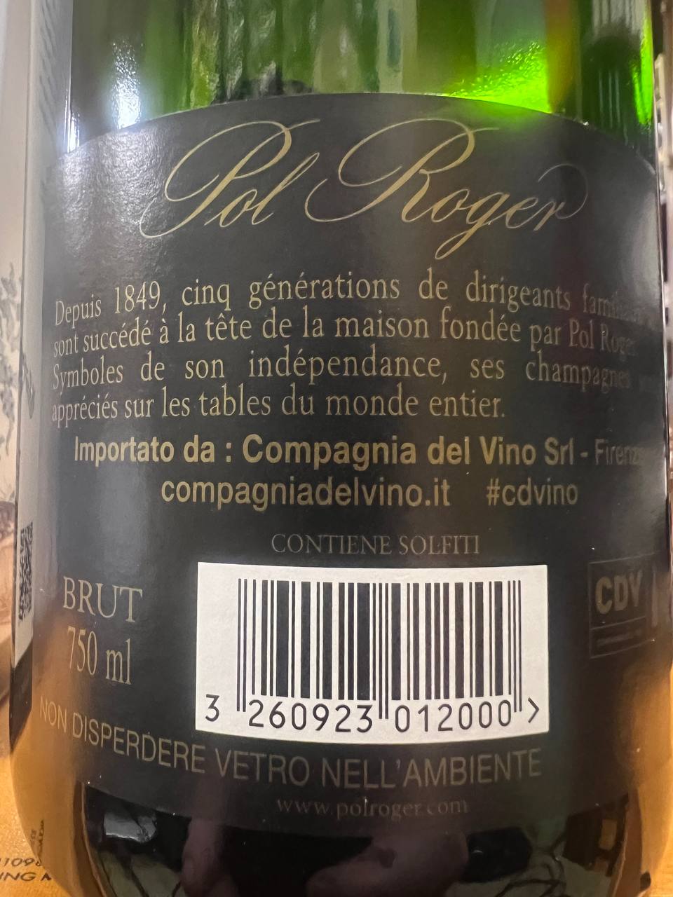 Pol Roger Champagne Brut Reserve (Con Astuccio)