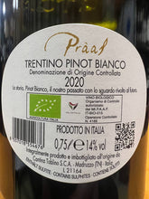 Carica l&#39;immagine nel visualizzatore Galleria,Praal 2020 Pinot Bianco Trentino DOC Bio Cantina Toblino