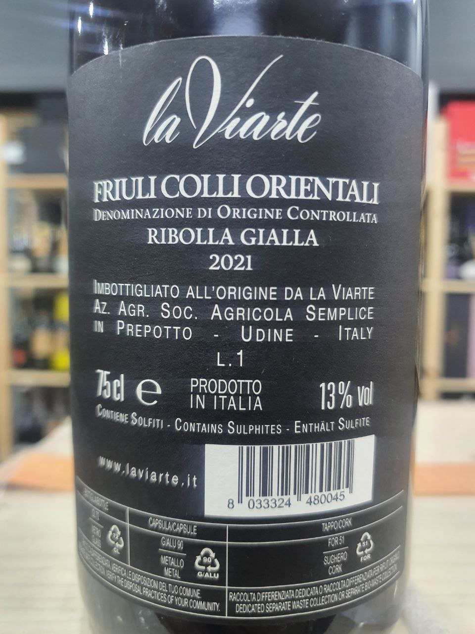 Ribolla Gialla 2021  La Viarte