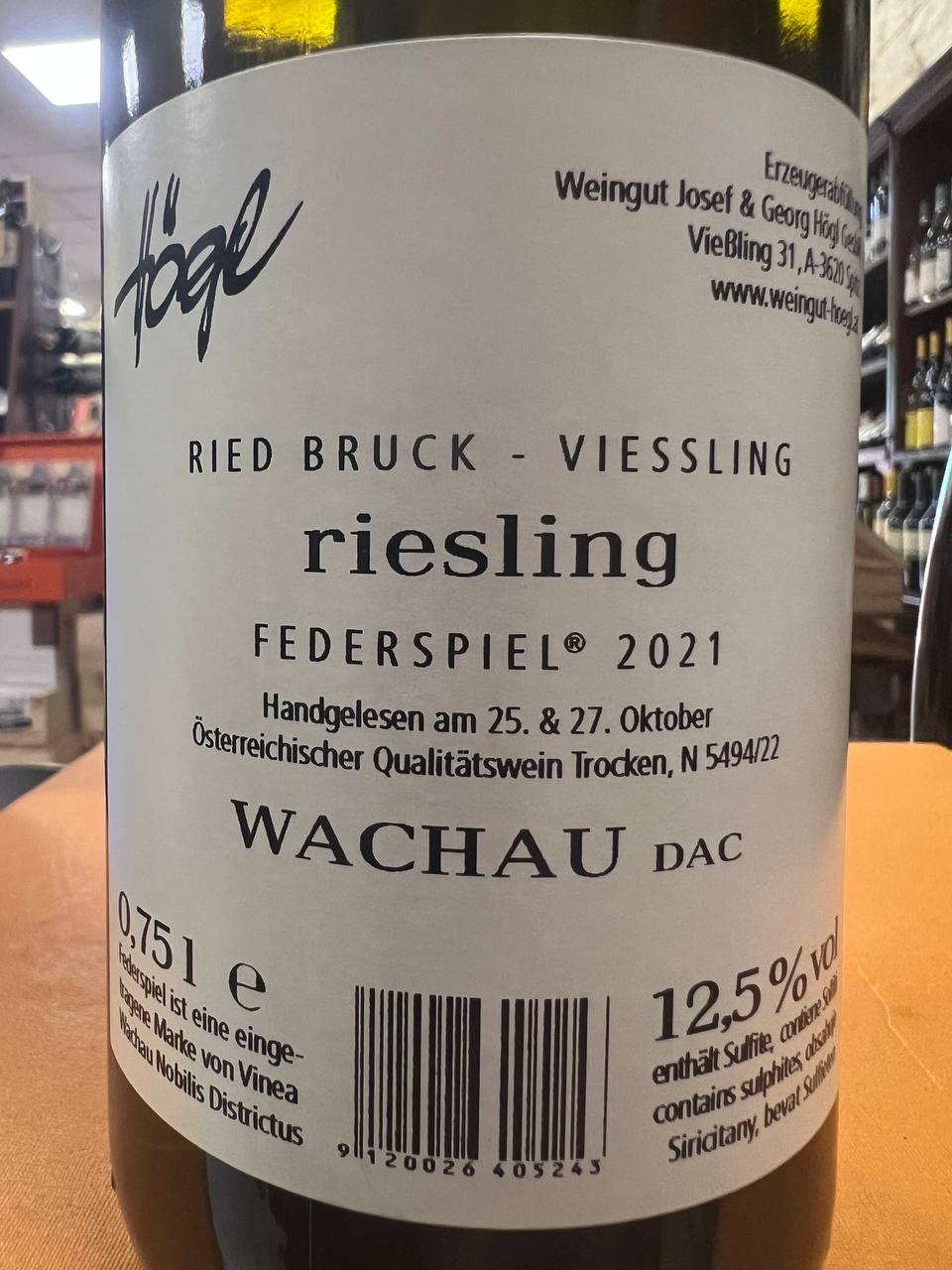 Högl Riesling Federspiel 2021 Ried Bruck