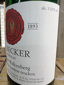 Riesling Spätlese Trocken 2019 Wallufer Walkenberg - J.B. Becker