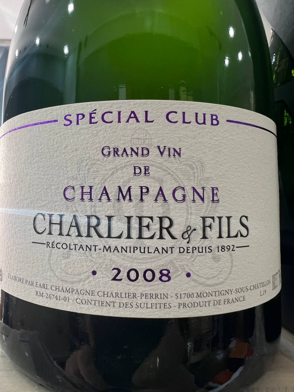 Special Club Vintage 2008 Charlier & Fils Champagne Brut