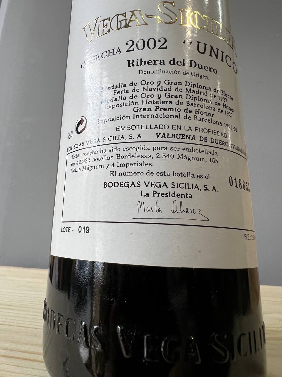 Unico 2002 Vega Sicilia - Ribera Del Duero