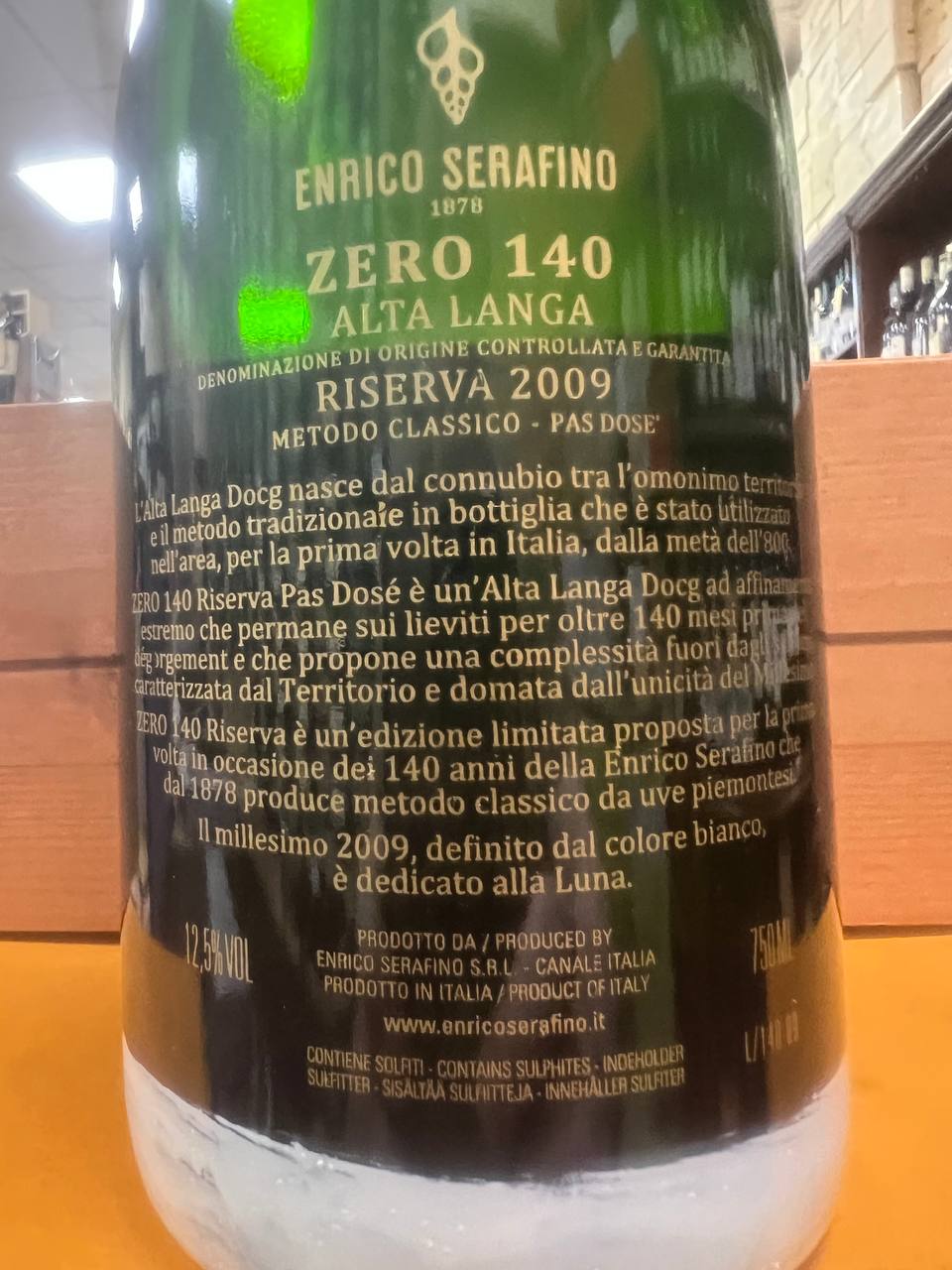 Zero 140 Alta Langa Riserva Pas Dosé 2009 In Cassa Legno