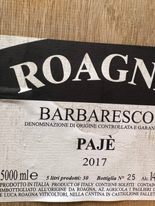 Roagna Barbaresco Pajè 2017 5 litri