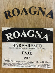 Roagna Barbaresco Pajè 2017 5 litri