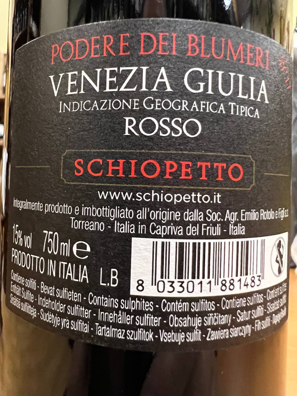 Podere dei Blumeri 2017 Schiopetto