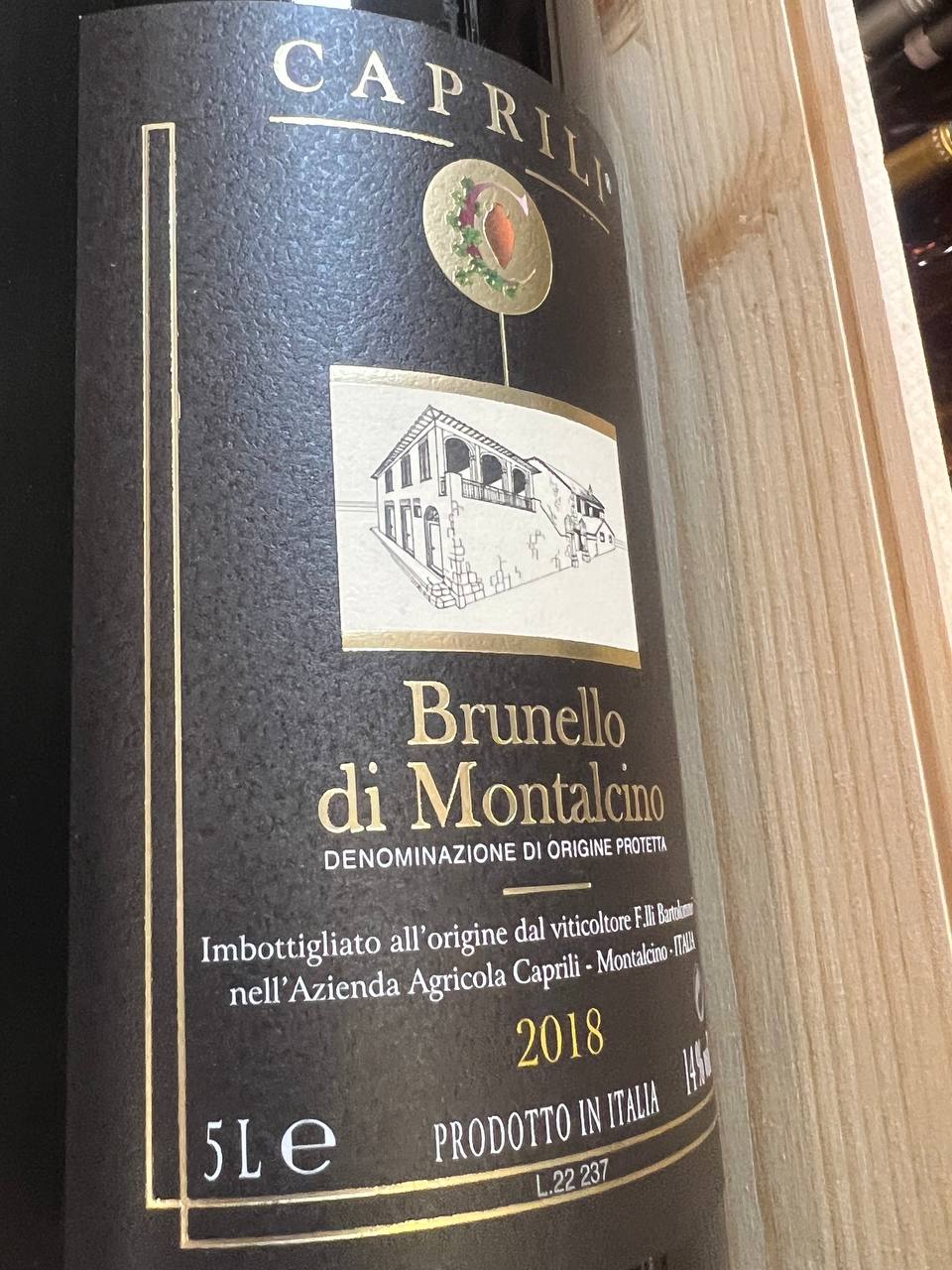 Brunello di Montalcino Caprili 5 Litri 2018 - Cassa Legno