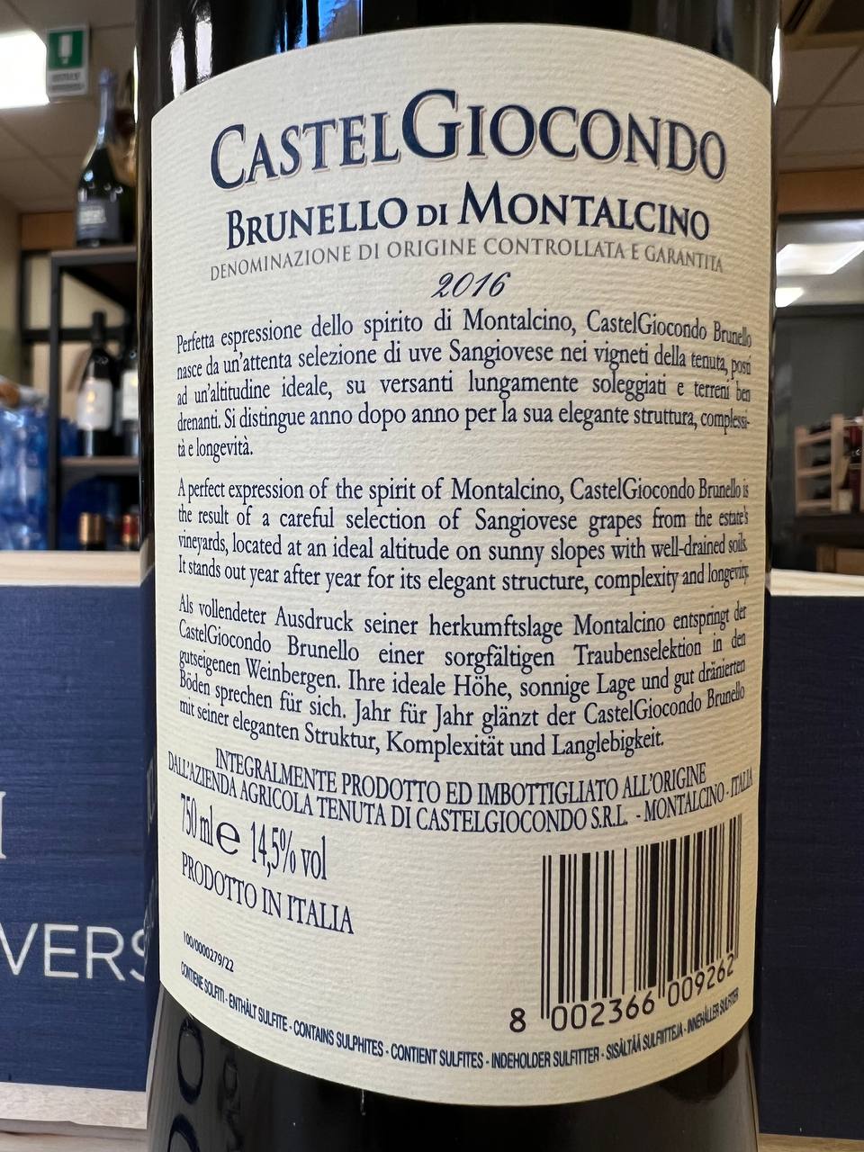 Frescobaldi - Brunello di Montalcino CastelGiocondo 2016