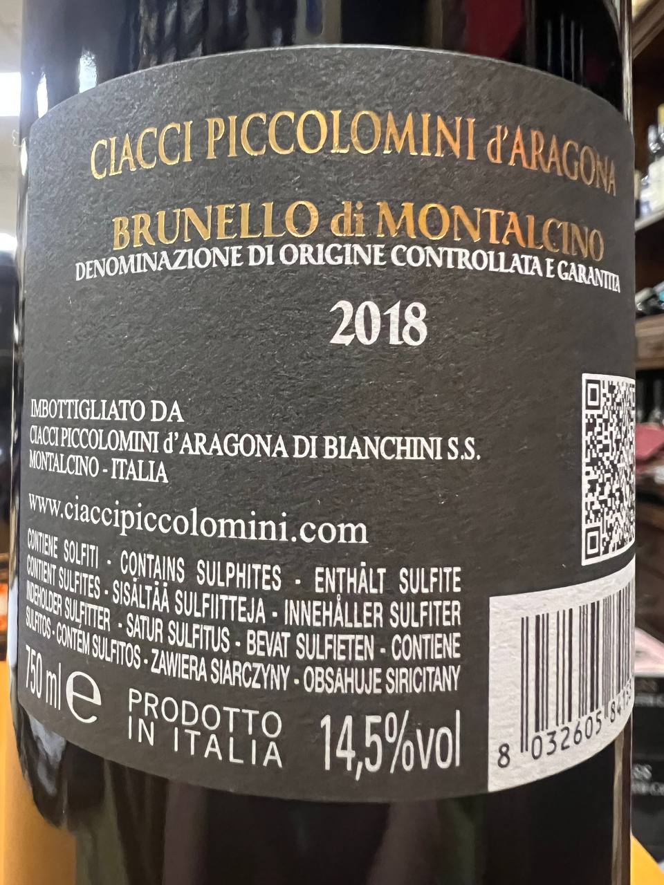 Ciacci Piccolomini d’Aragona Brunello di Montalcino 2018