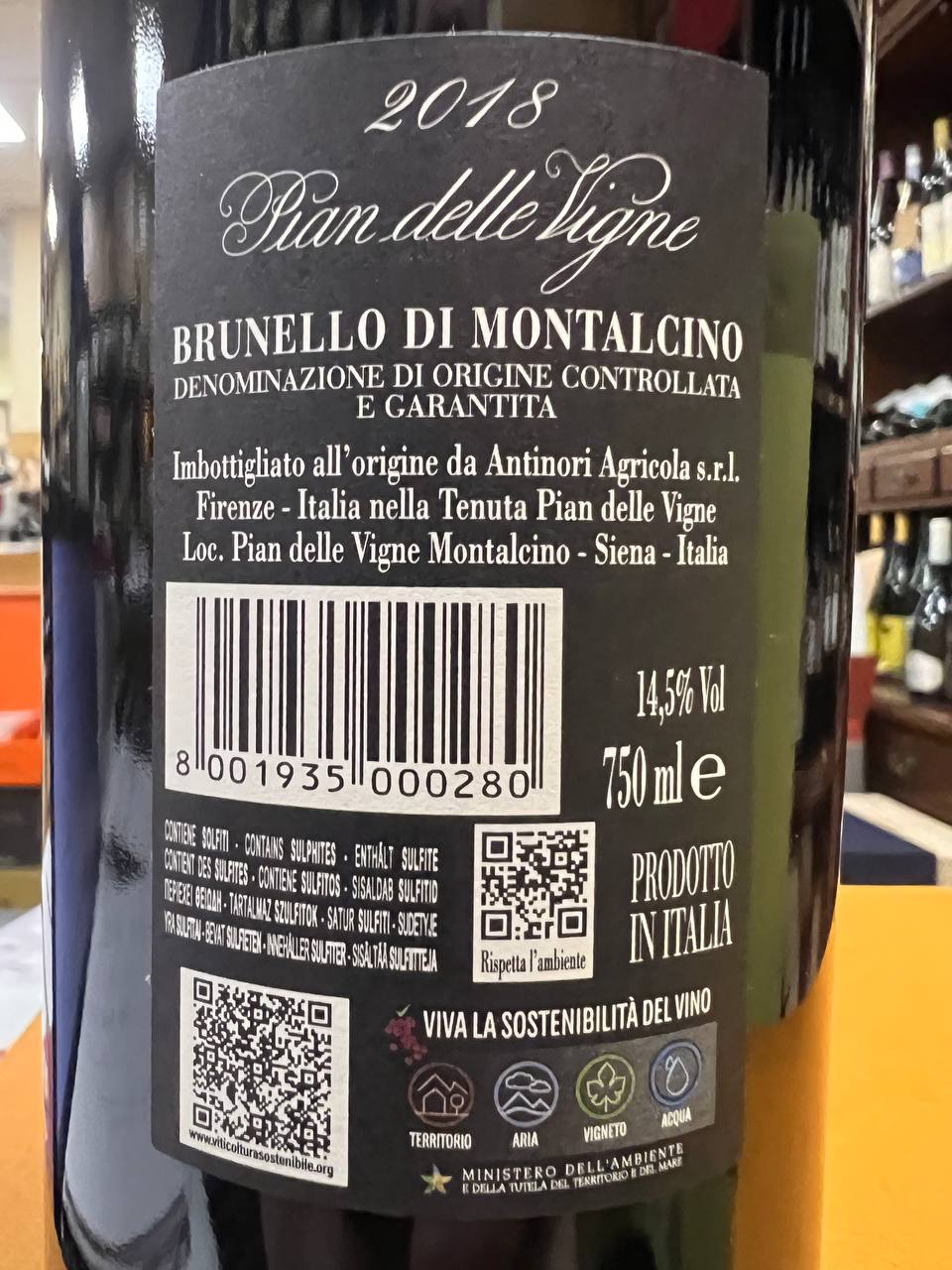 Brunello di Montalcino Pian Delle Vigne 2018 Antinori