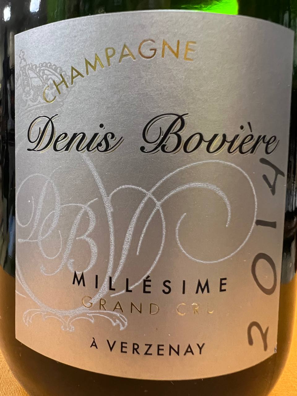 Denis Bovière Millesime 2014 Brut Grand Cru