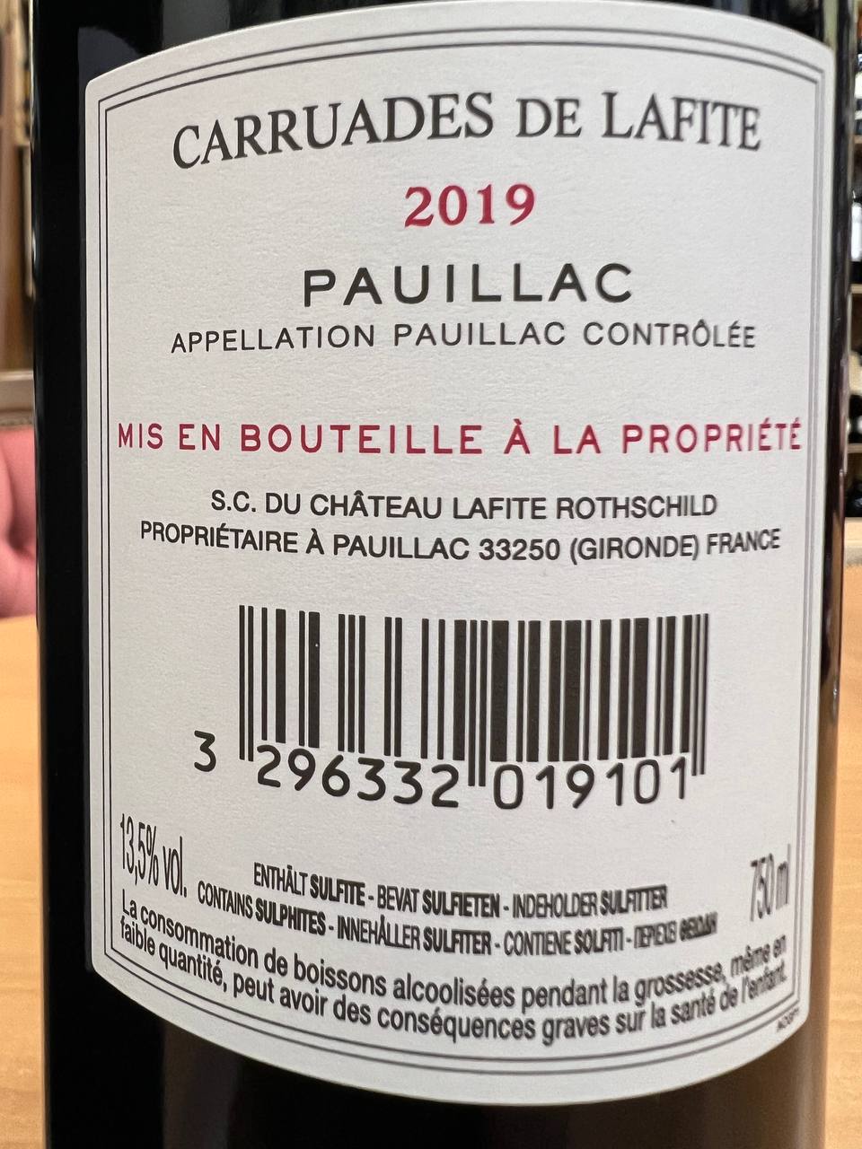 Carruades de Lafite Pauillac 2019