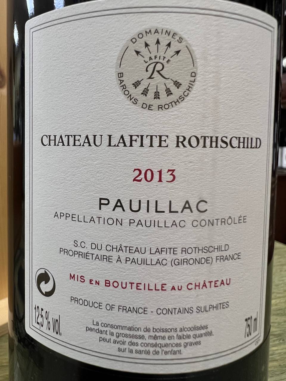 Pauillac Château Lafite Rothschild 2013