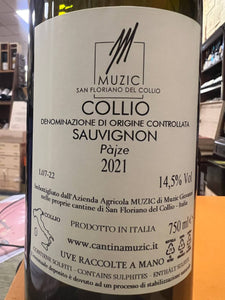 Muzic Collio Sauvignon Pajze 2021