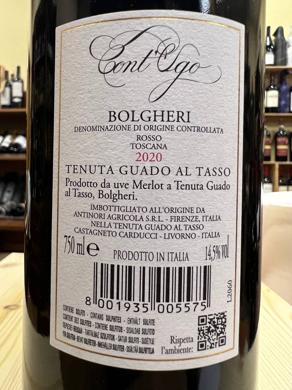 Guado al Tasso Cont'Ugo 2020- Bolgheri Rosso Antinori