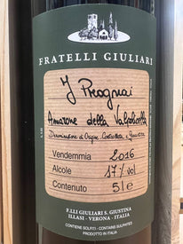 Fratelli Giuliari I Prognai 2016 5 litri - Amarone della Valpolicella