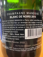 Carica l&#39;immagine nel visualizzatore Galleria,Champagne Mandois Blanc De Noirs 2015 Brut