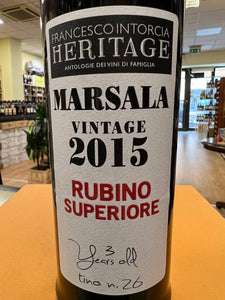 Francesco Intorcia Heritage Marsala 2015 Rubino Superiore