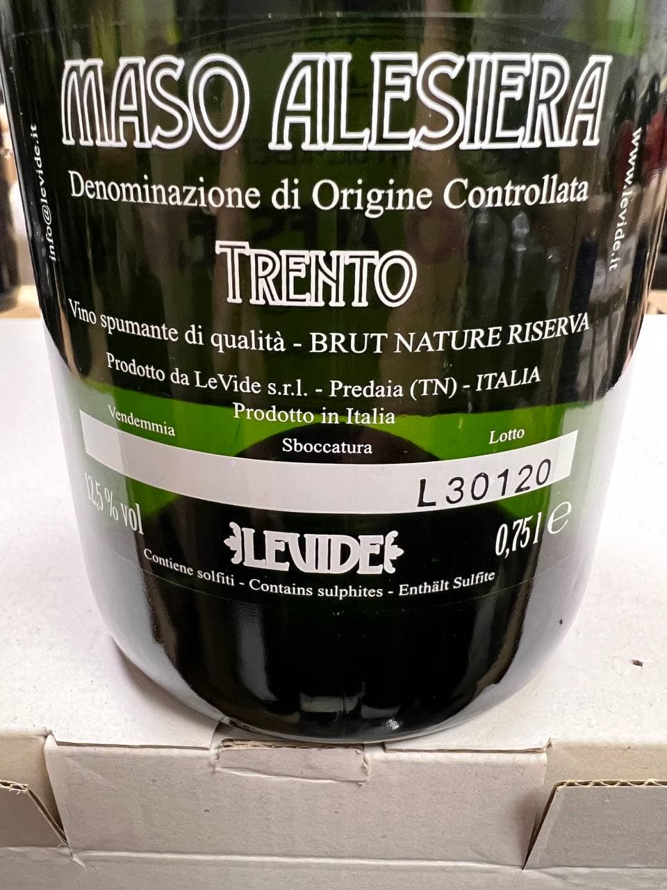 Trento DOC Maso Alesiera 2015 - Brut Nature Riserva LeVide