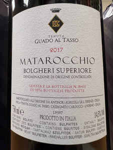 Matarocchio 2017 - Bolgheri Rosso Superiore