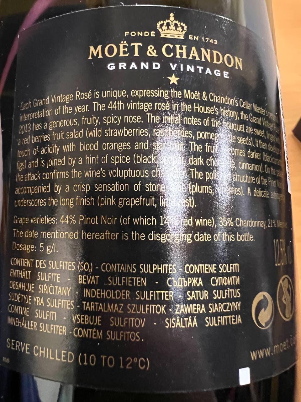 Champagne Grand Vintage Rosé 2013 Moët & Chandon