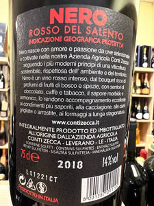Nero 2018  Salento Rosso IGT - Conti Zecca