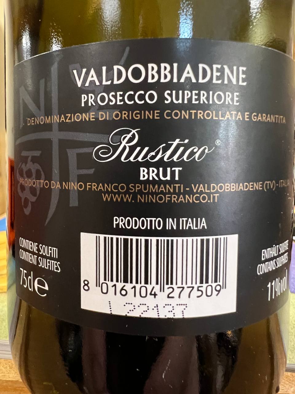 Rustico Nino Franco Prosecco Valdobbiadene Superiore Brut