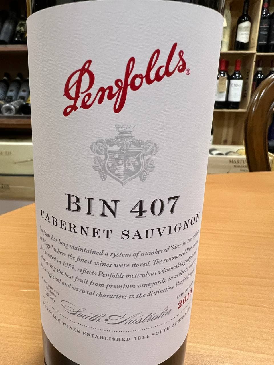 Penfolds  Bin 407 - Cabernet Sauvignon 2019