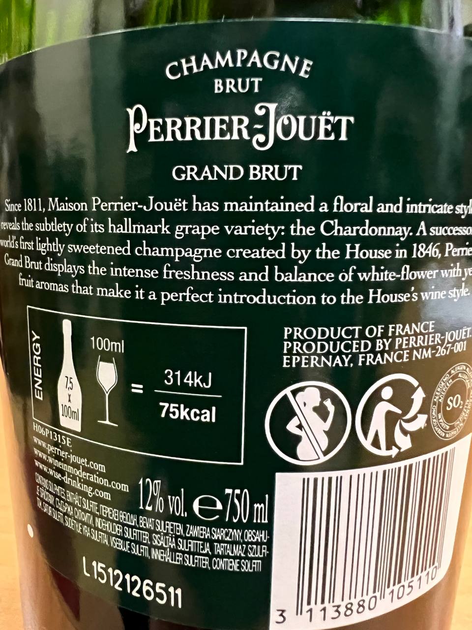 Champagne Perrier-Jouët Grand Brut  - Con Astuccio