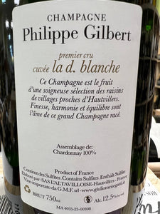 "La Dame Blanche" Philippe Gilbert Champagne 1er Cru Cuvée Blanc De Blancs