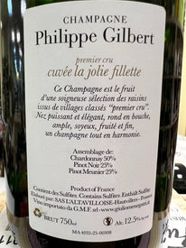 "La Jolie Fillette" Philippe Gilbert  Champagne 1er Cru Cuvée