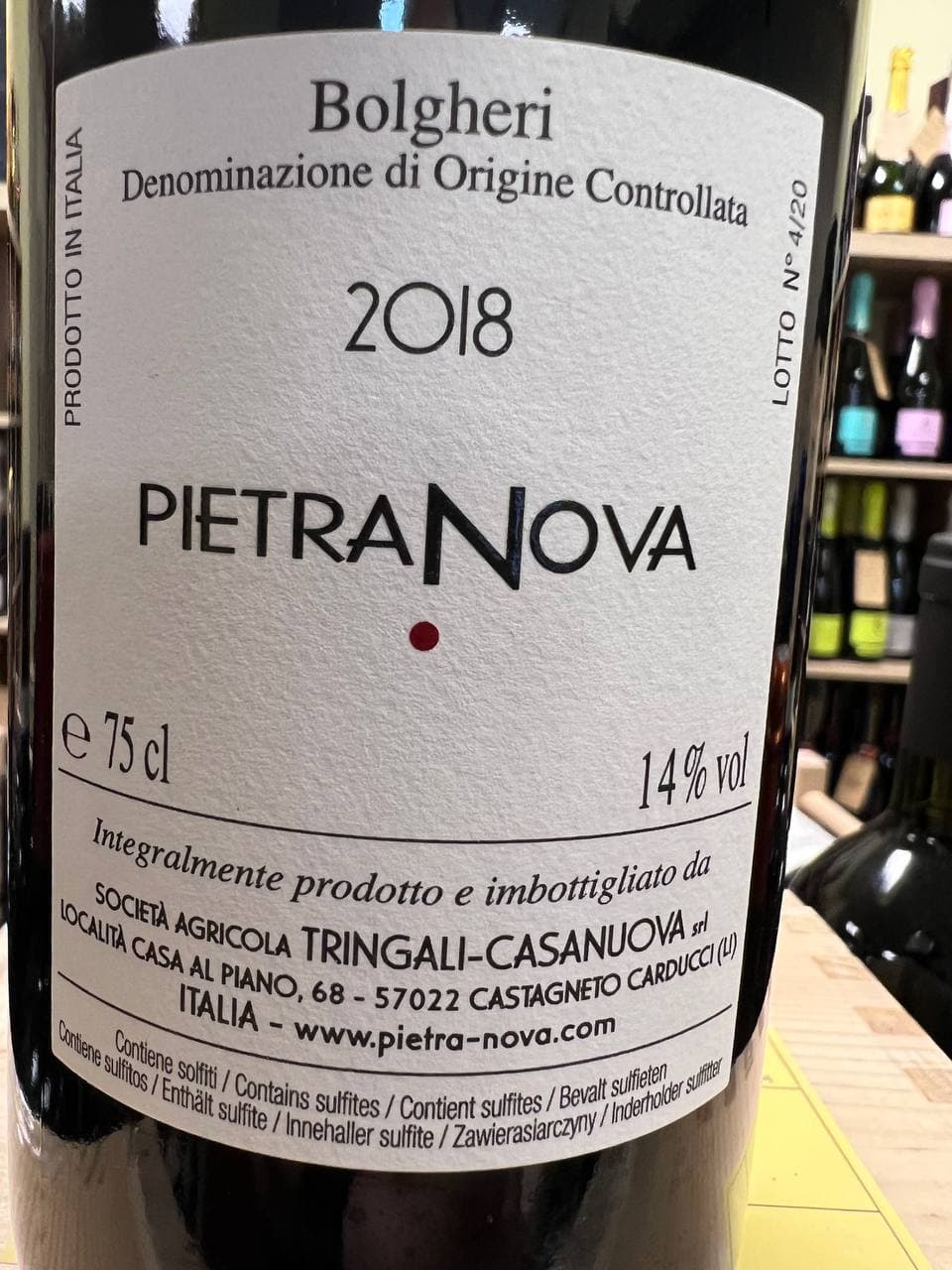 Pietranova Bolgheri Rosso 2018