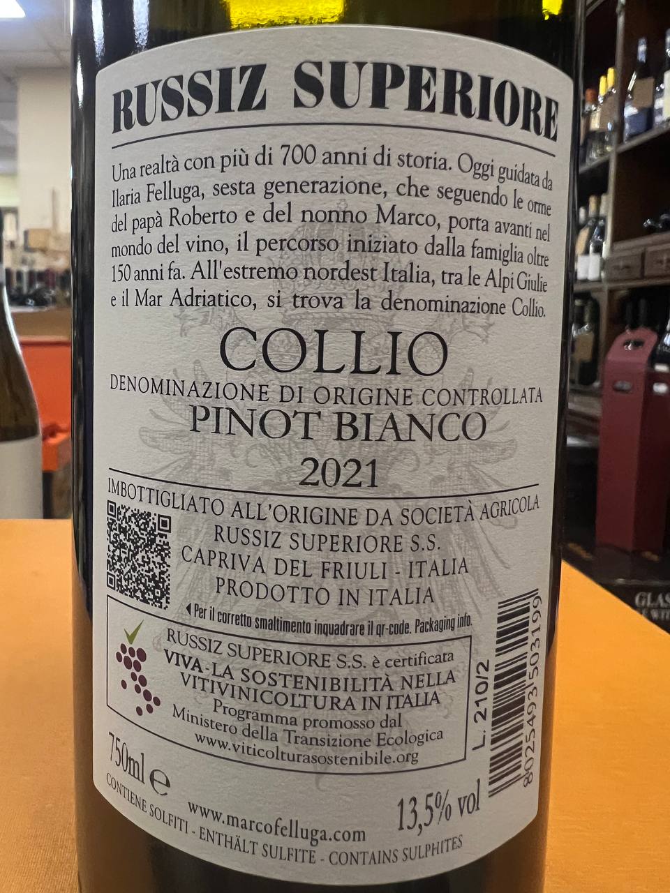 Russiz Superiore Collio Pinot Bianco 2021