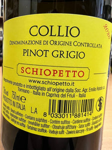 Schiopetto Pinot Grigio 2020 Collio DOC