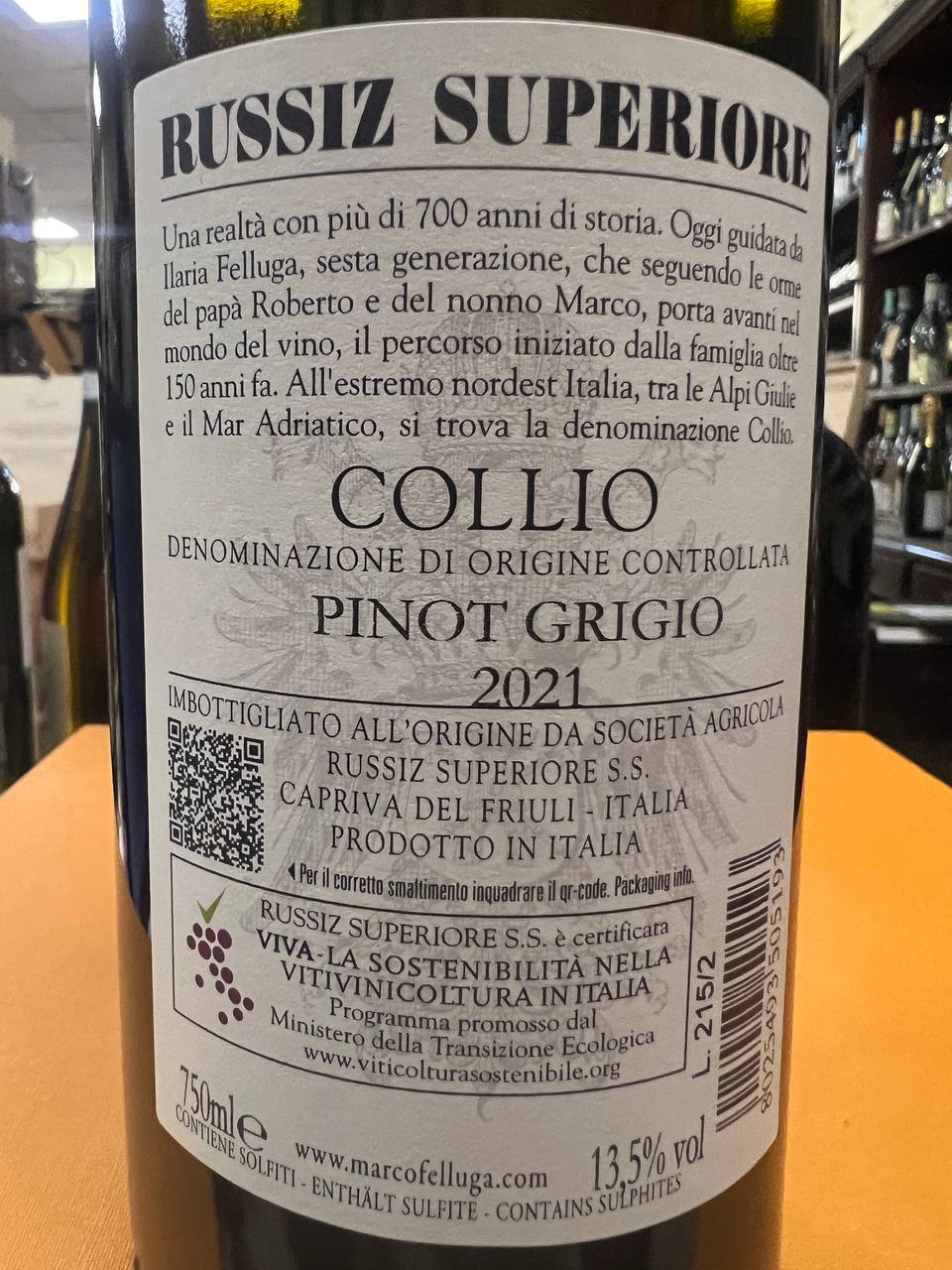 Russiz Superiore Collio Pinot Grigio 2021