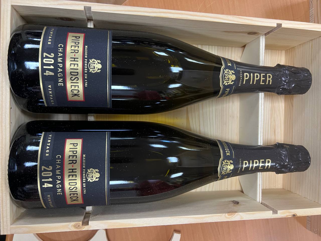 Champagne Piper-Heidsieck Vintage 2014 - Cassetta legno da 2 Bottiglie